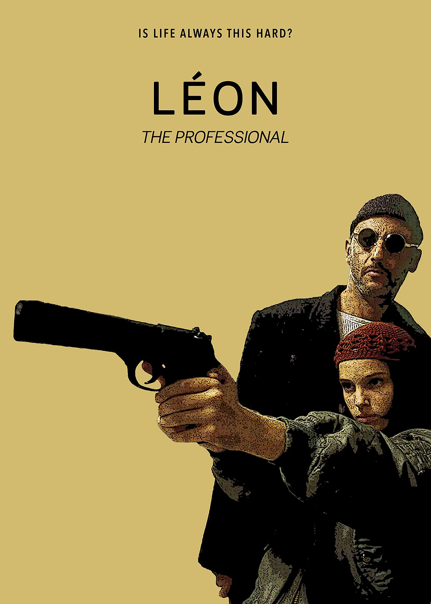 Leon The Professional' Poster, picture, metal print, paint by