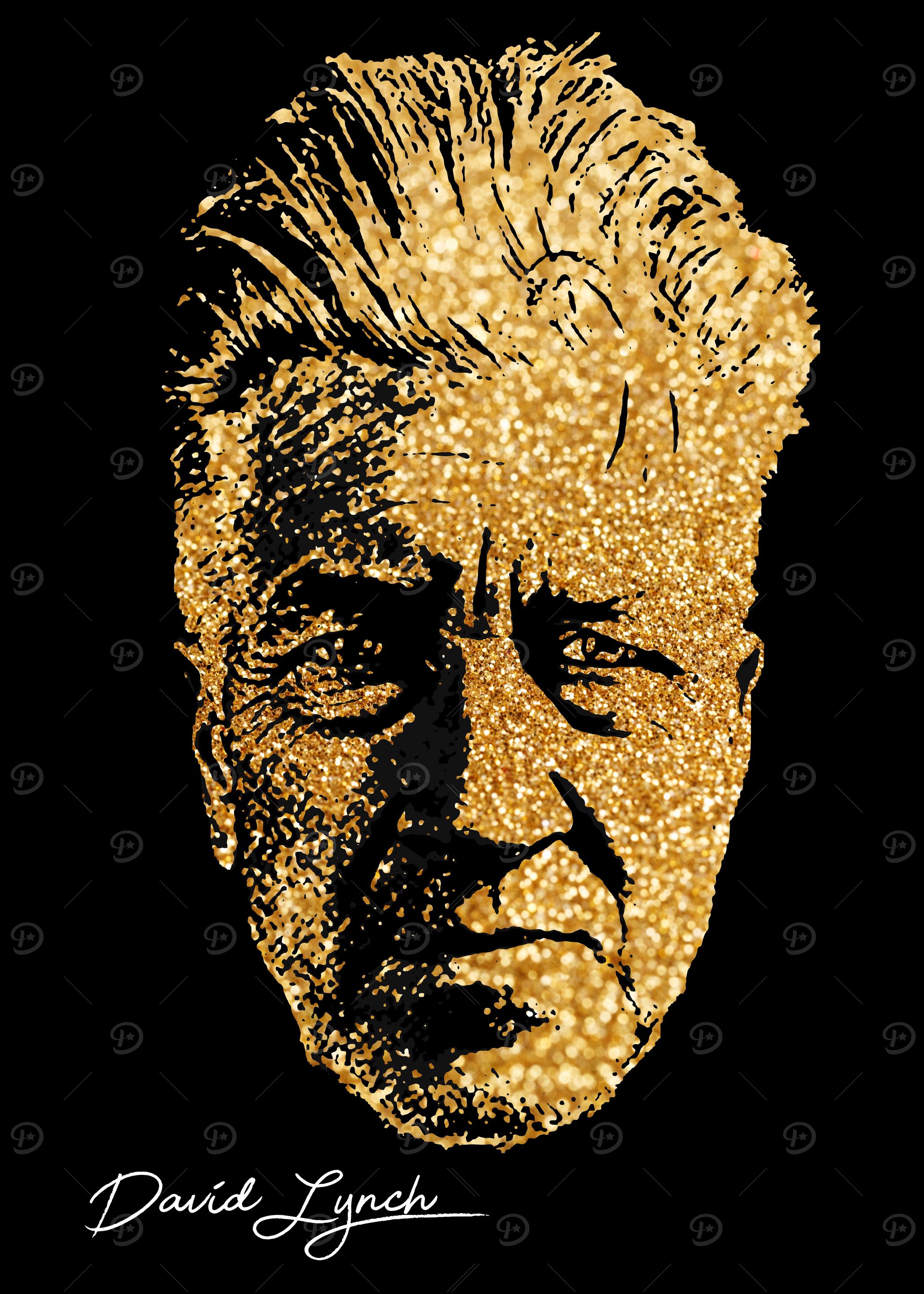 David Lynch portrait' Poster, picture, metal print, paint by Kitty