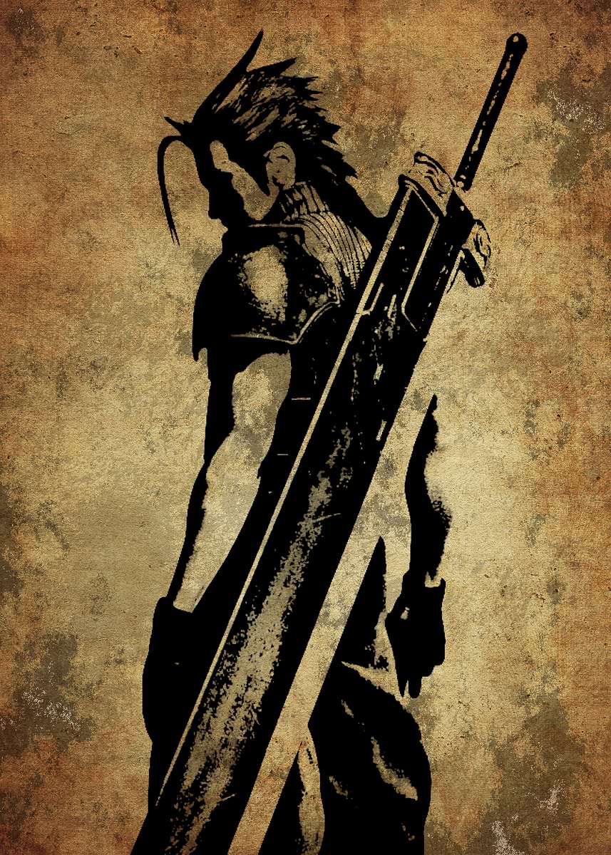 版画 ZACK Final Fantasy Zack Fair' Poster, picture, metal print, paint by