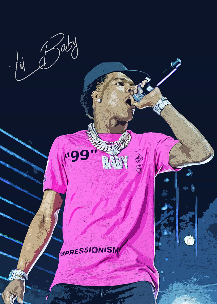 Lil Baby' Poster, picture, metal print, paint by Dillon Holden