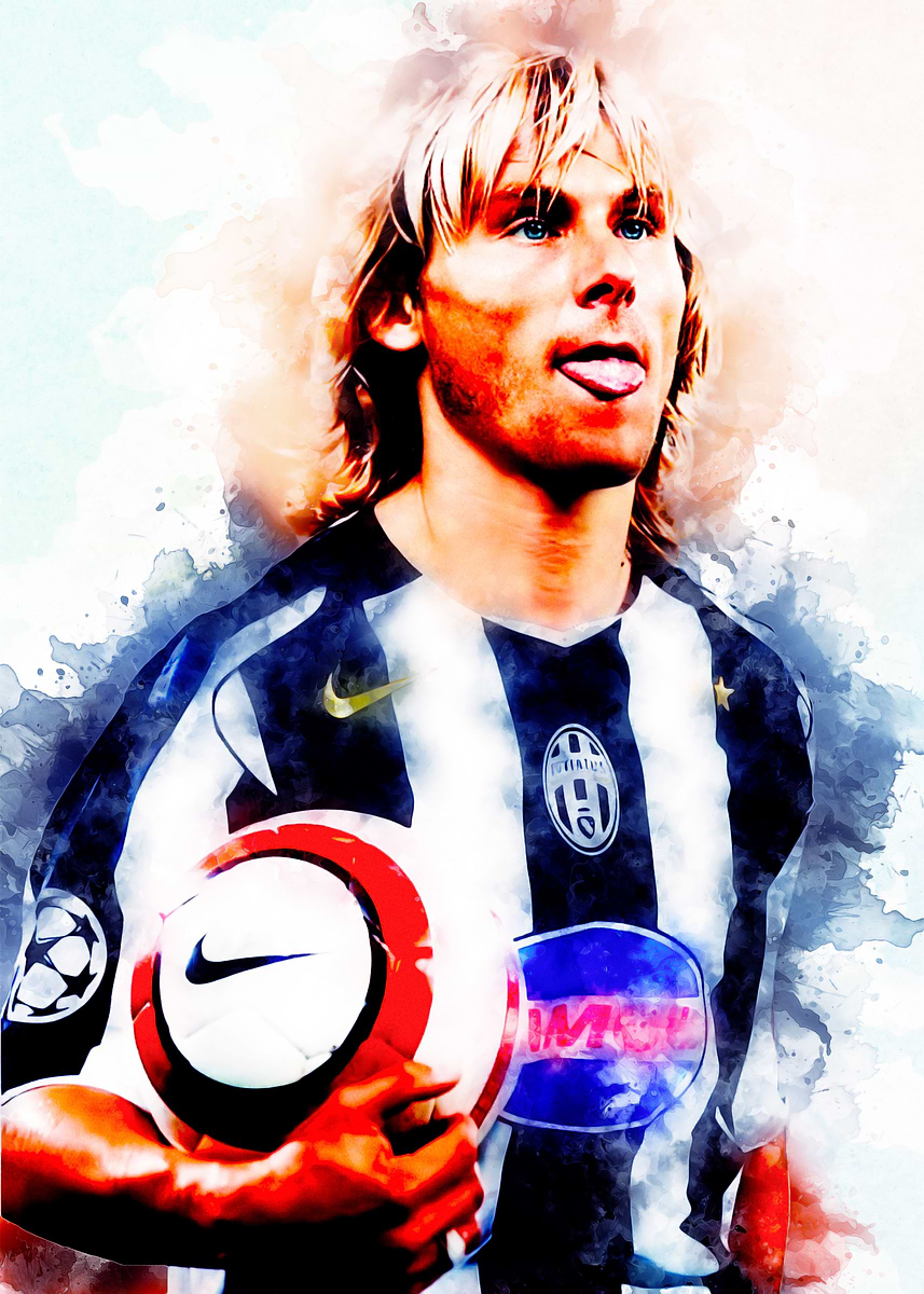 Pavel Nedved' Poster, picture, metal print, paint by MIKHA