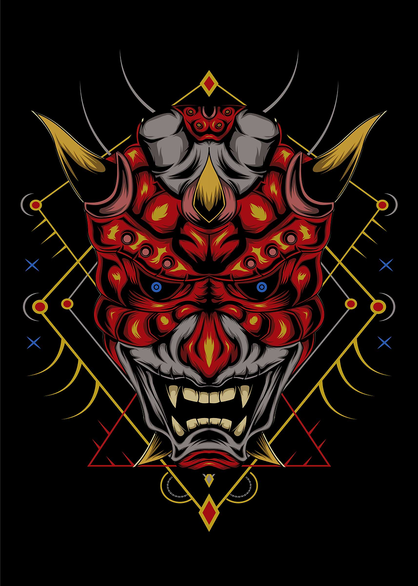 Devil Visual 'devil vector illustration' Poster, picture, metal print, paint by ...