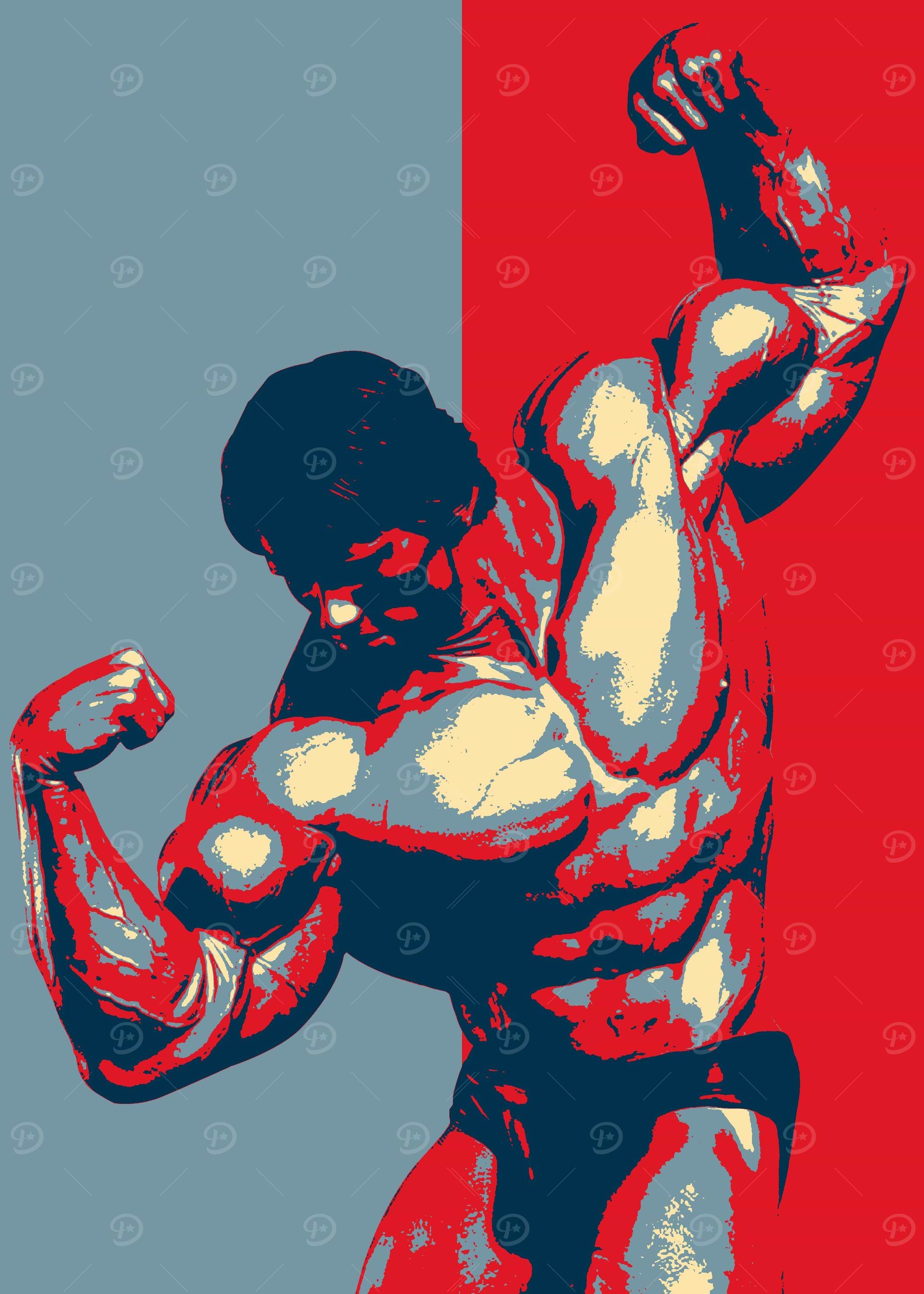 Arnold Schwarzenegger' Poster, picture, metal print, paint by