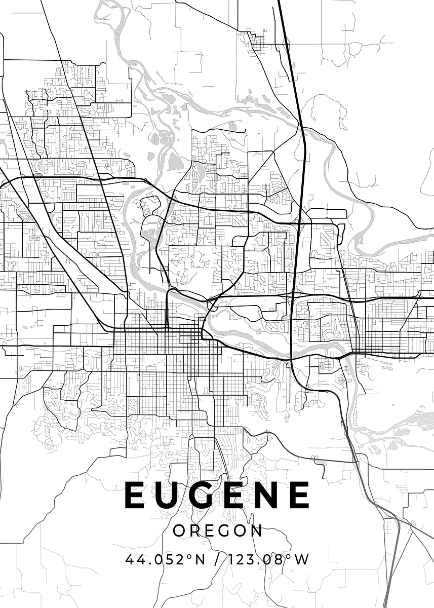 'Eugene Oregon' Poster, picture, metal print, paint by Conceptual ...