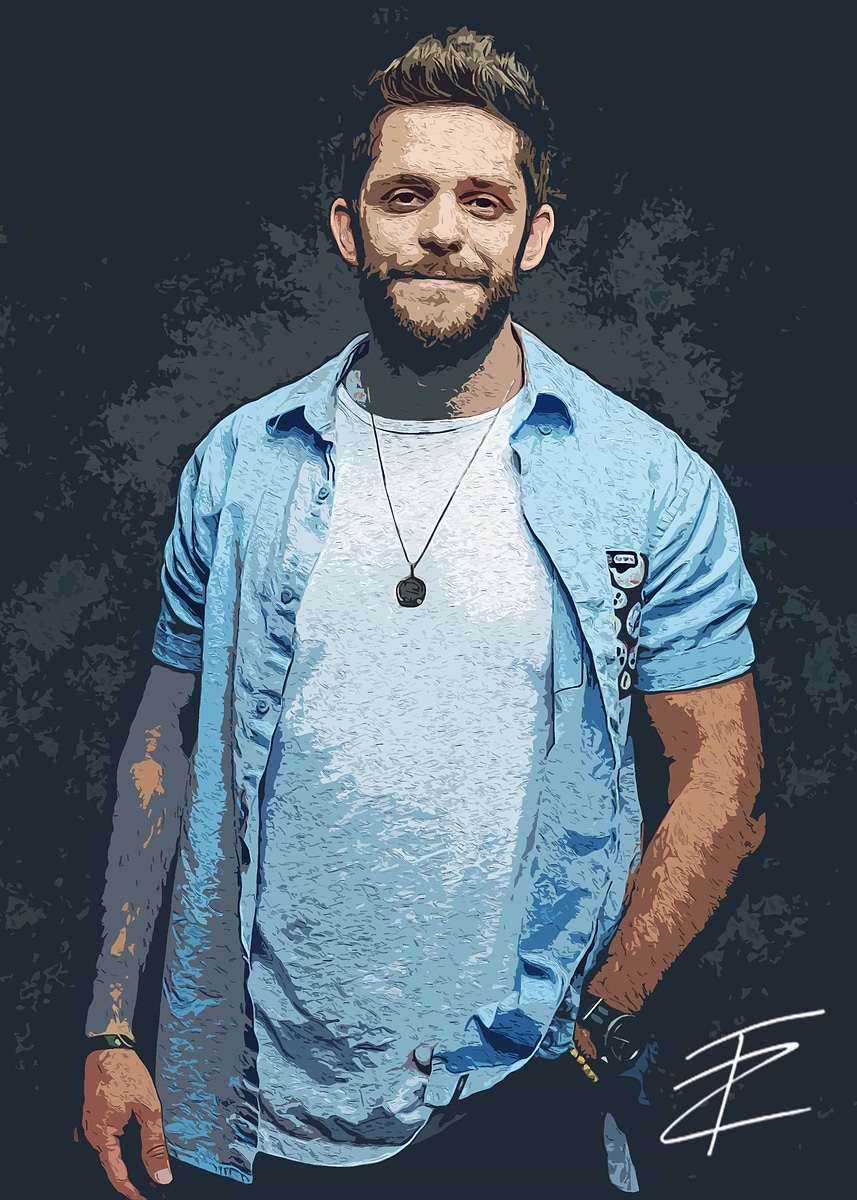 Thomas Rhett Singer Poster 'Thomas Rhett' Poster, picture, metal print, paint by Dillon Holden ...