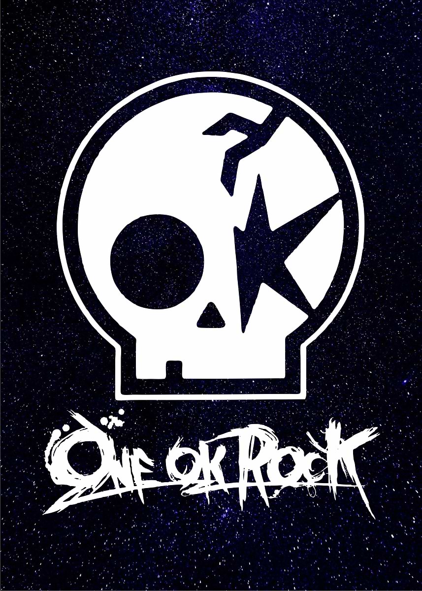 One Ok Rock Skull' Poster, picture, metal print, paint by Haruka
