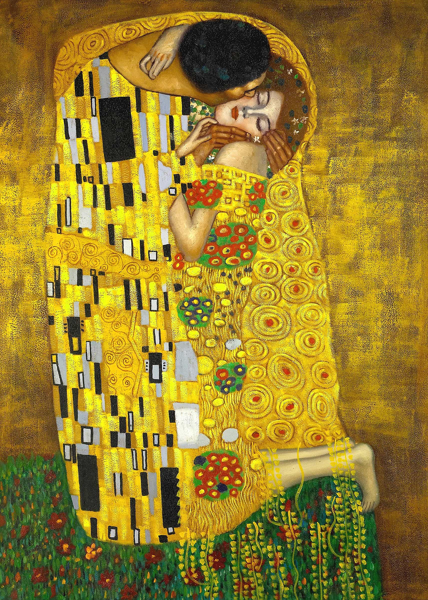 The Kiss by Gustav Klimt Poster, Picture & Metal Print – Fine Art