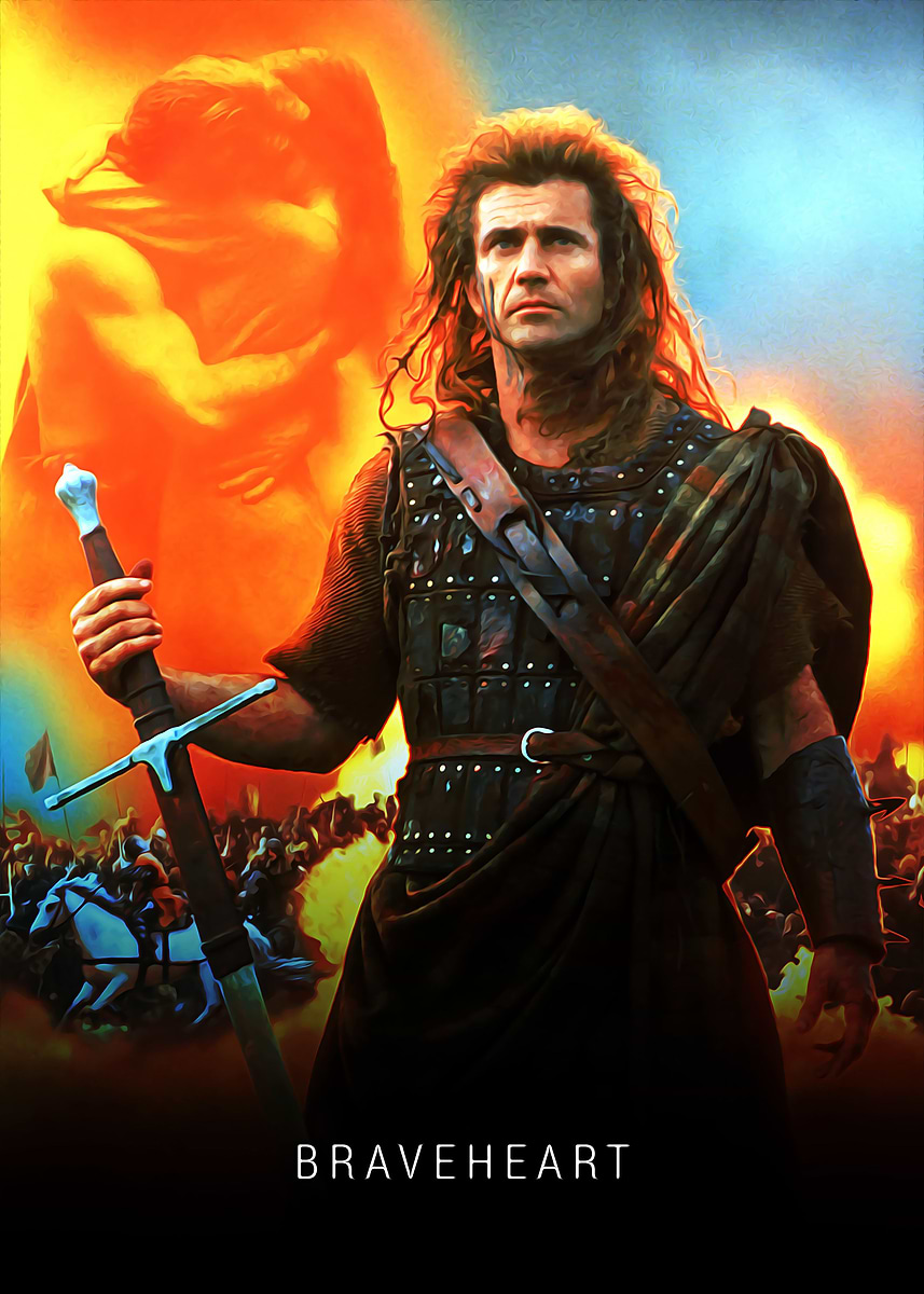 Braveheart 1995' Poster, picture, metal print, paint by SeeMyArt