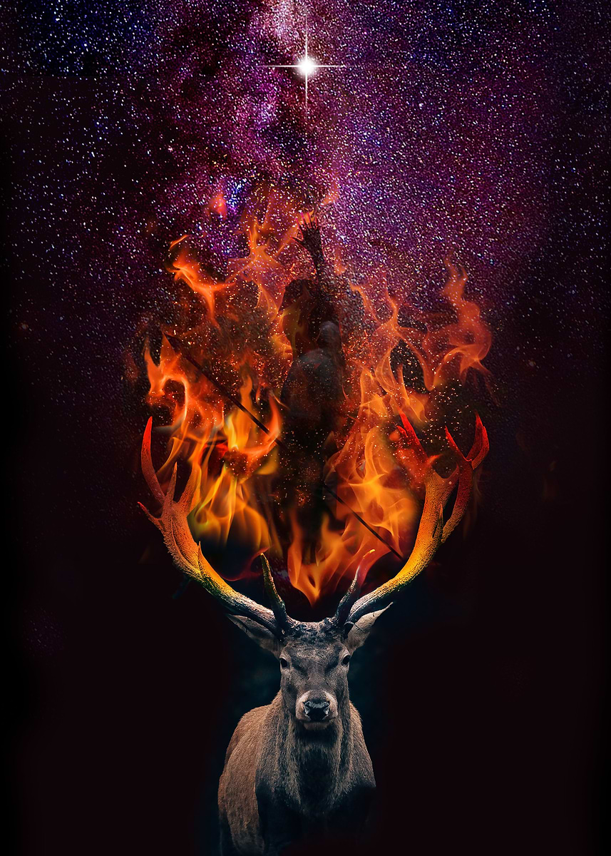 'Deep Man' Poster, picture, metal print, paint by David Loblaw | Displate