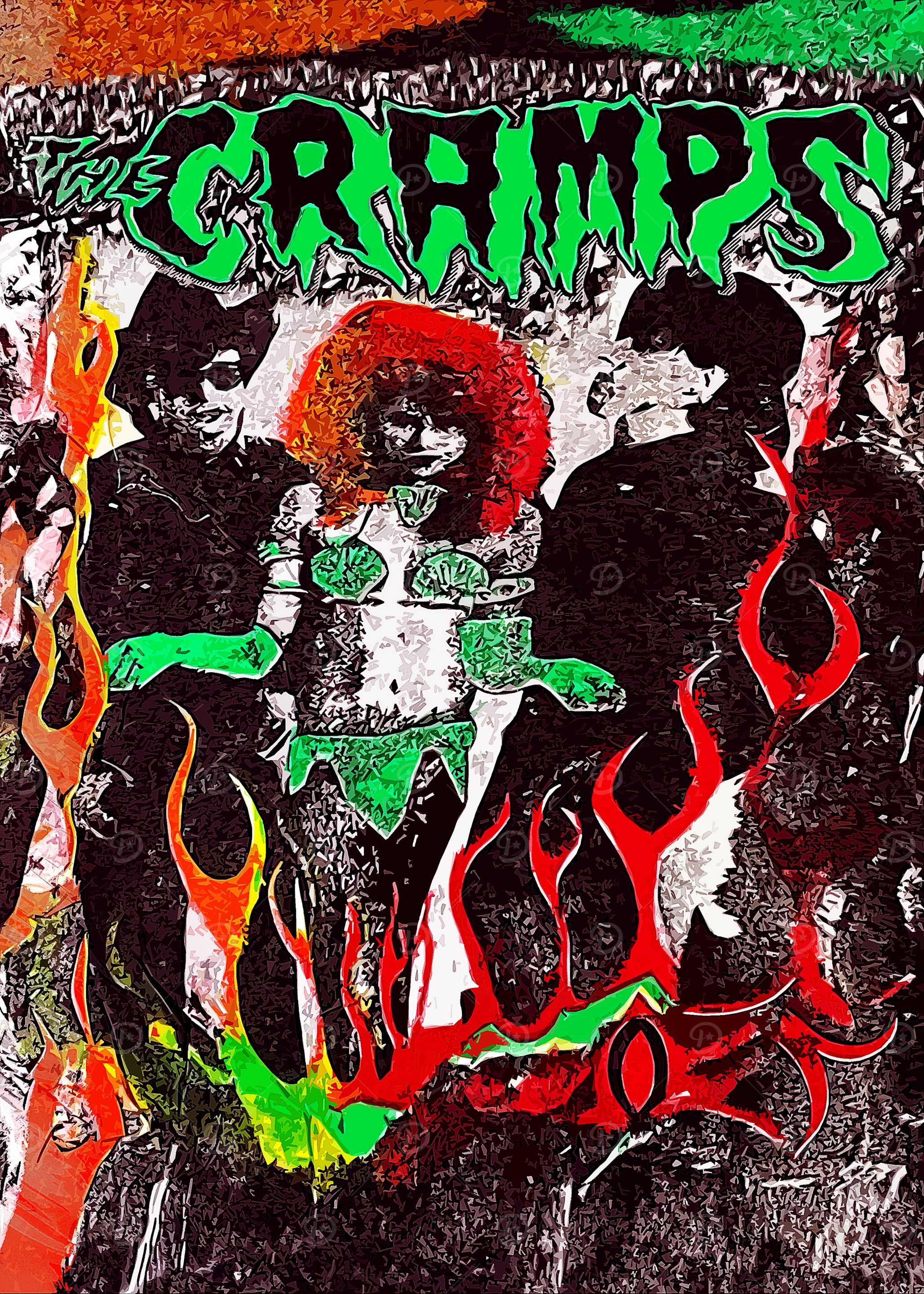 The Cramps' Poster, picture, metal print, paint by Gondrong Ndeso