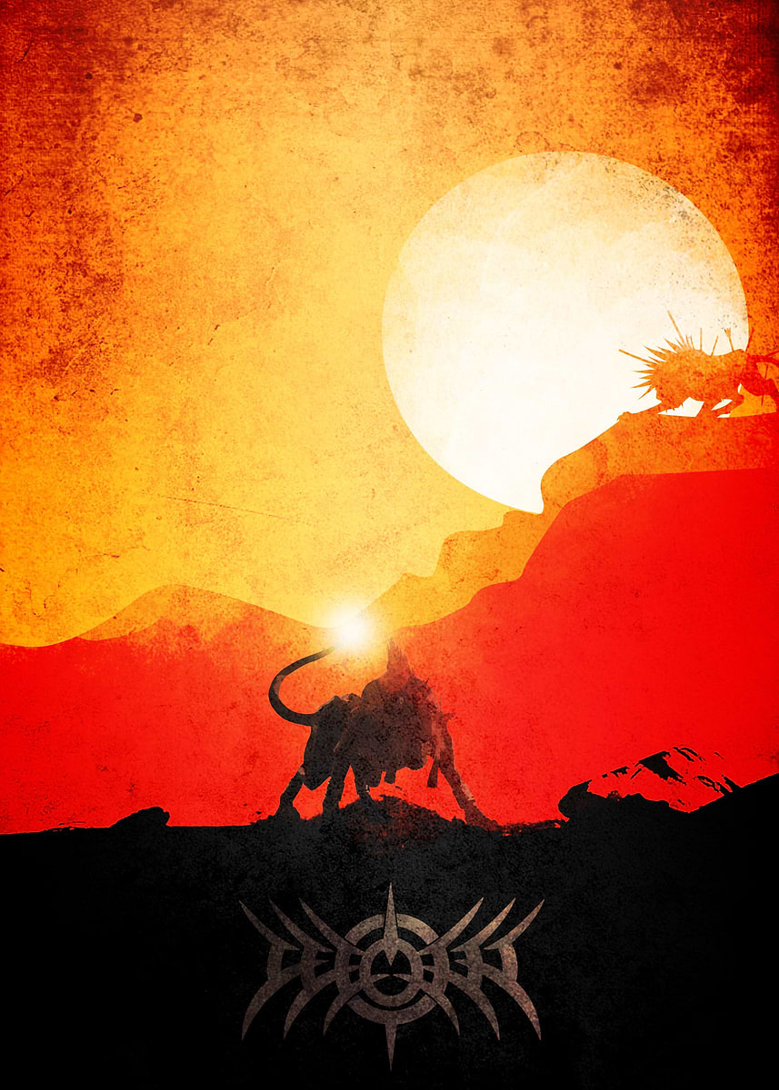 Red XIII Final Fantasy 7' Poster, picture, metal print, paint by