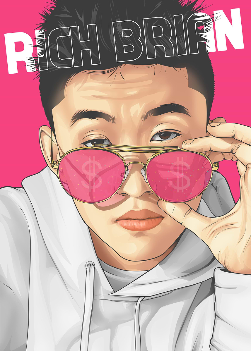 'RIch Brian VxV' Poster, picture, metal print, paint by Zhidane Al ...