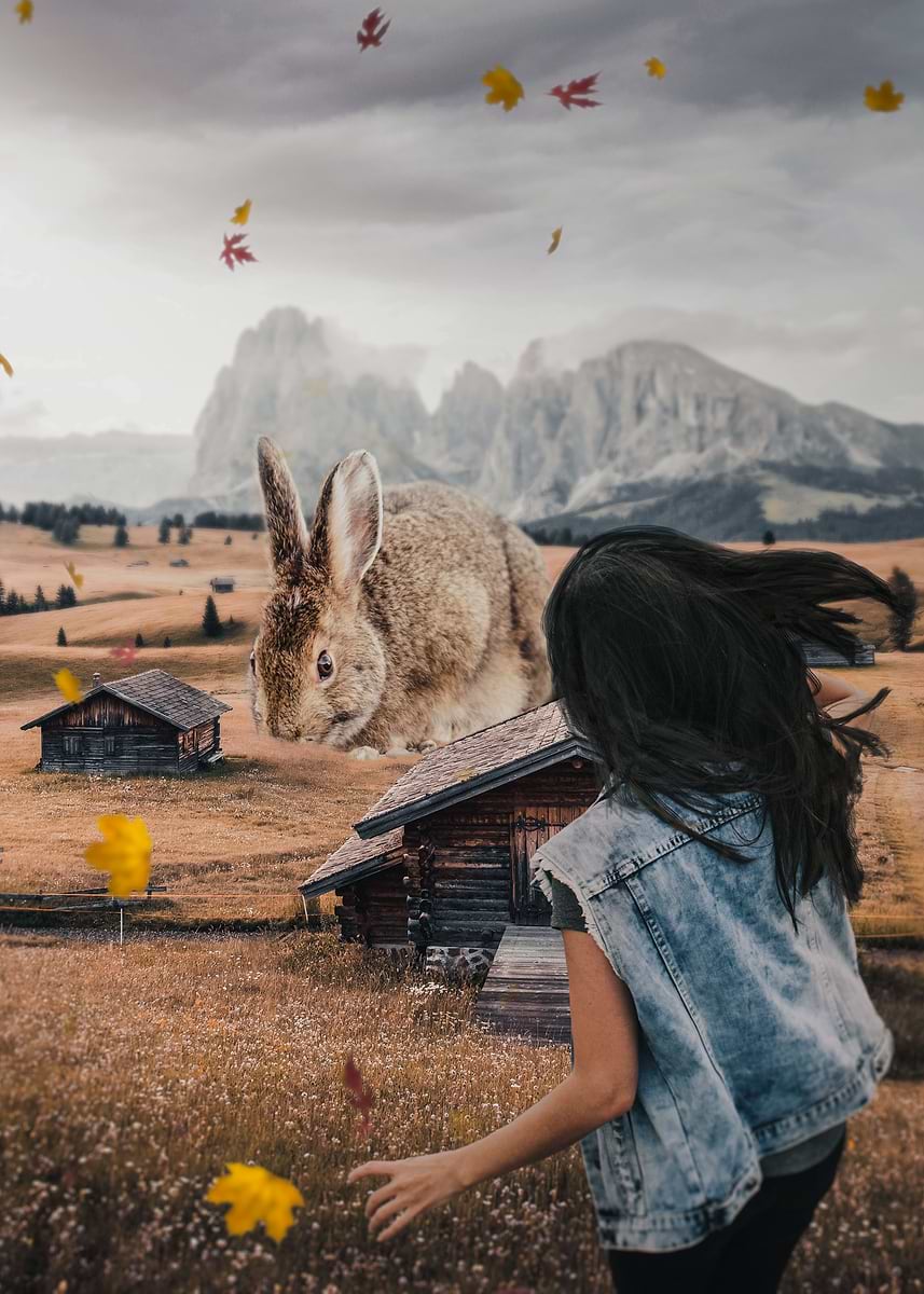'The big rabbit' Poster, picture, metal print, paint by Hello scott ...
