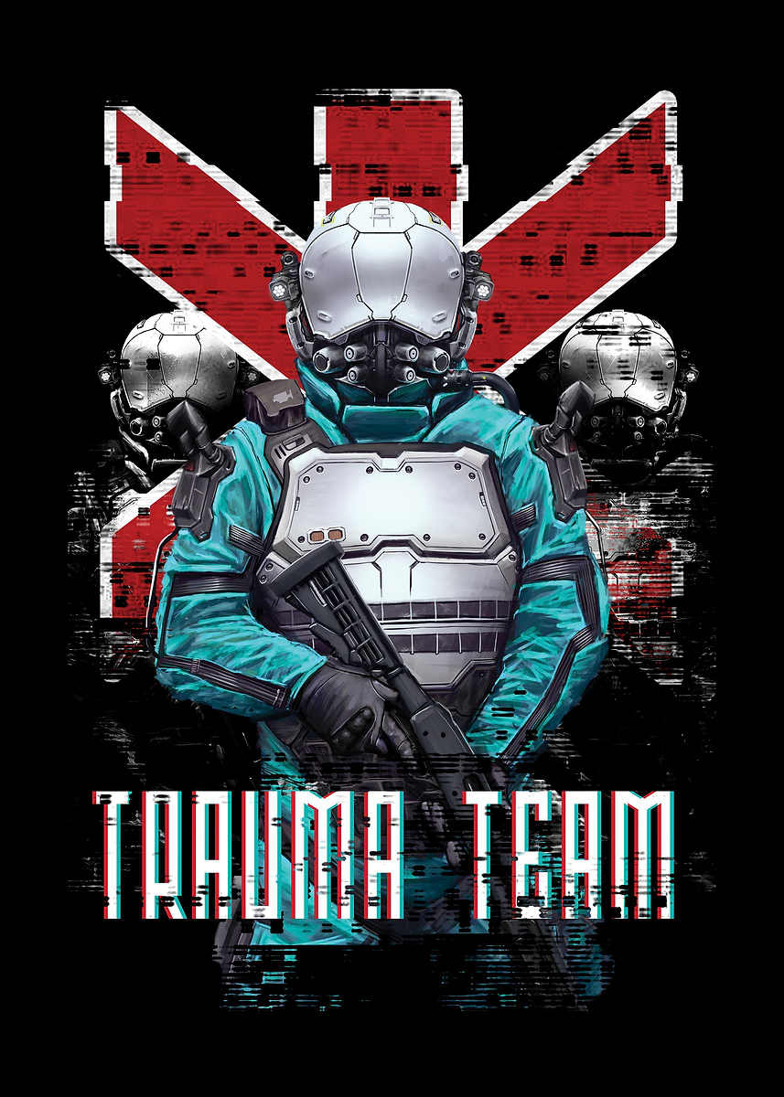 Trauma Team Platinum' Poster, picture, metal print, paint by