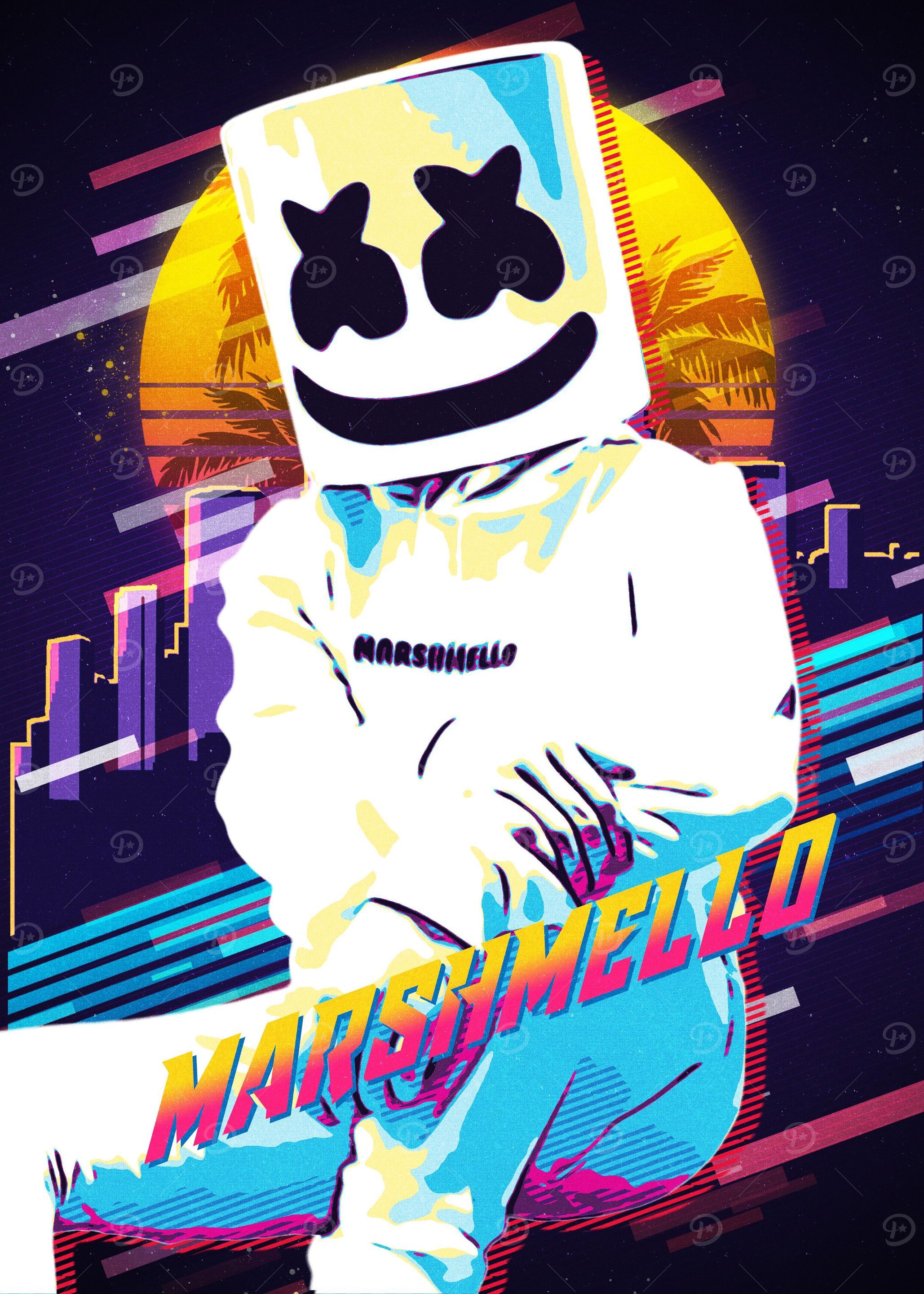 MARSHMELLO' Poster, picture, metal print, paint by Most Popular
