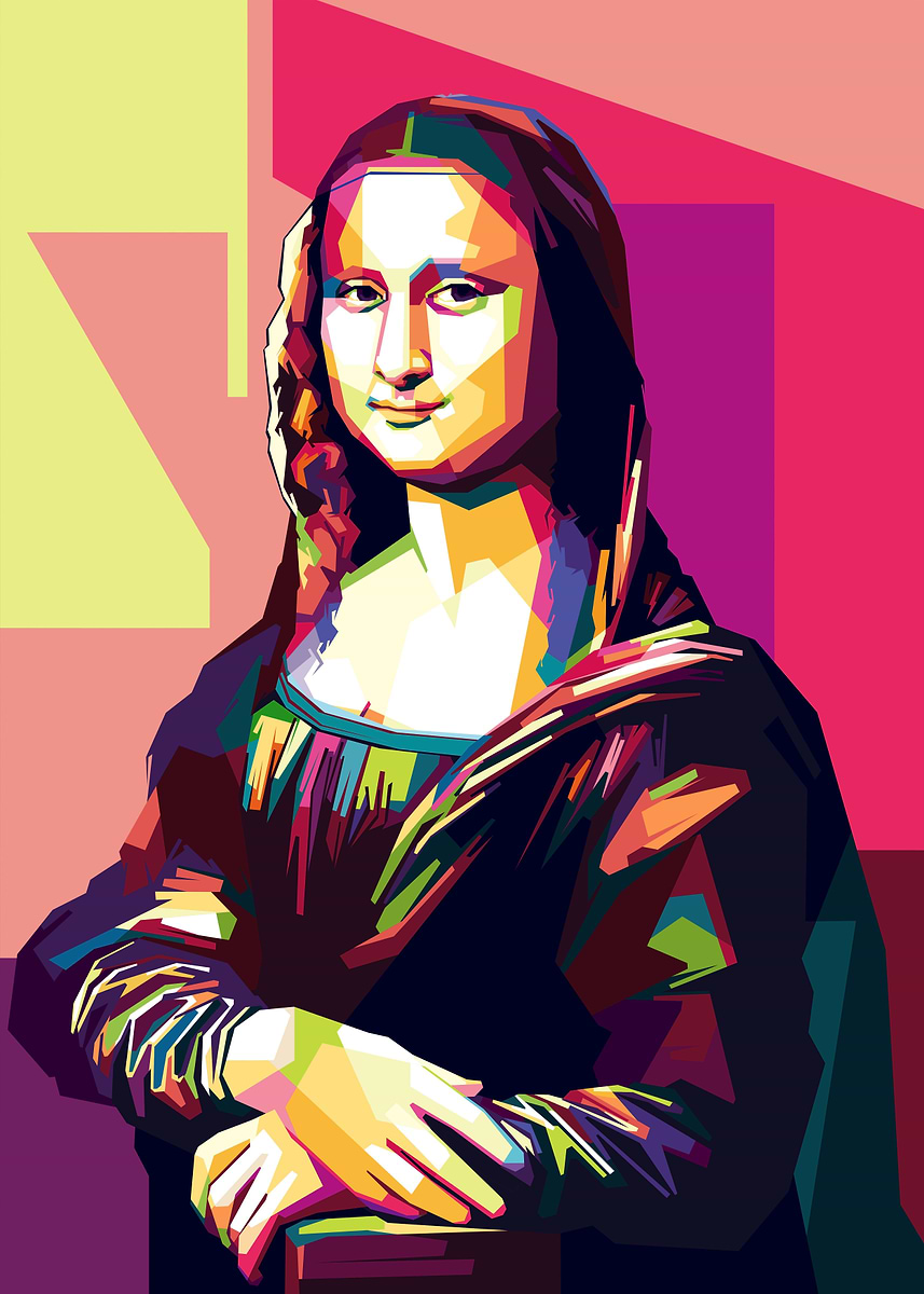 Mona Lisa Pop Art Poster, Picture & Metal Print – Fine Art | Displate