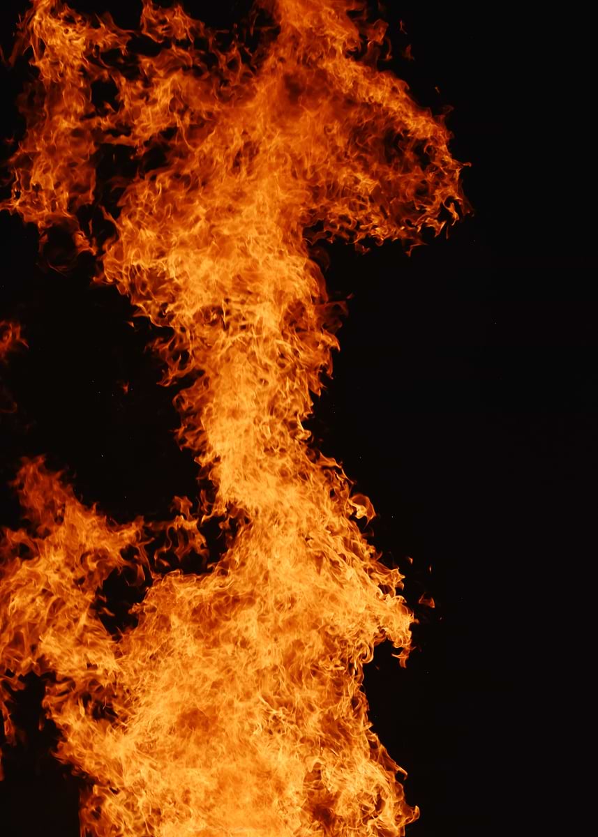 'Fire' Poster, picture, metal print, paint by Ravindra Kumar | Displate