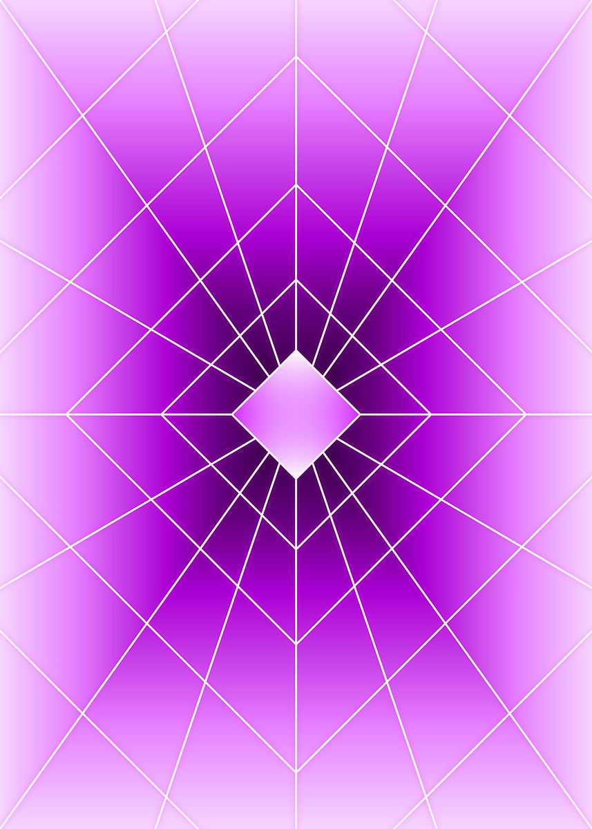 Magenta Diamond Pattern 'Magenta Diamond Light' Poster, picture, metal print, paint by Creatify ...