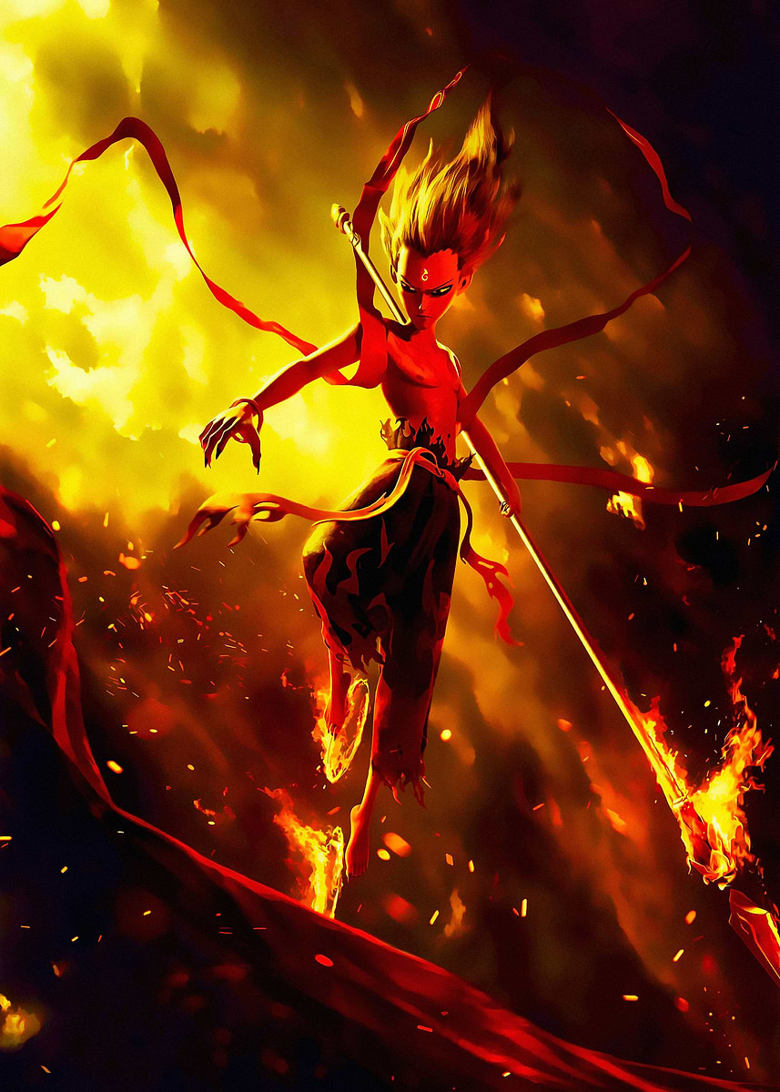 Ne Zha' Poster, picture, metal print, paint by SeeMyArt | Displate