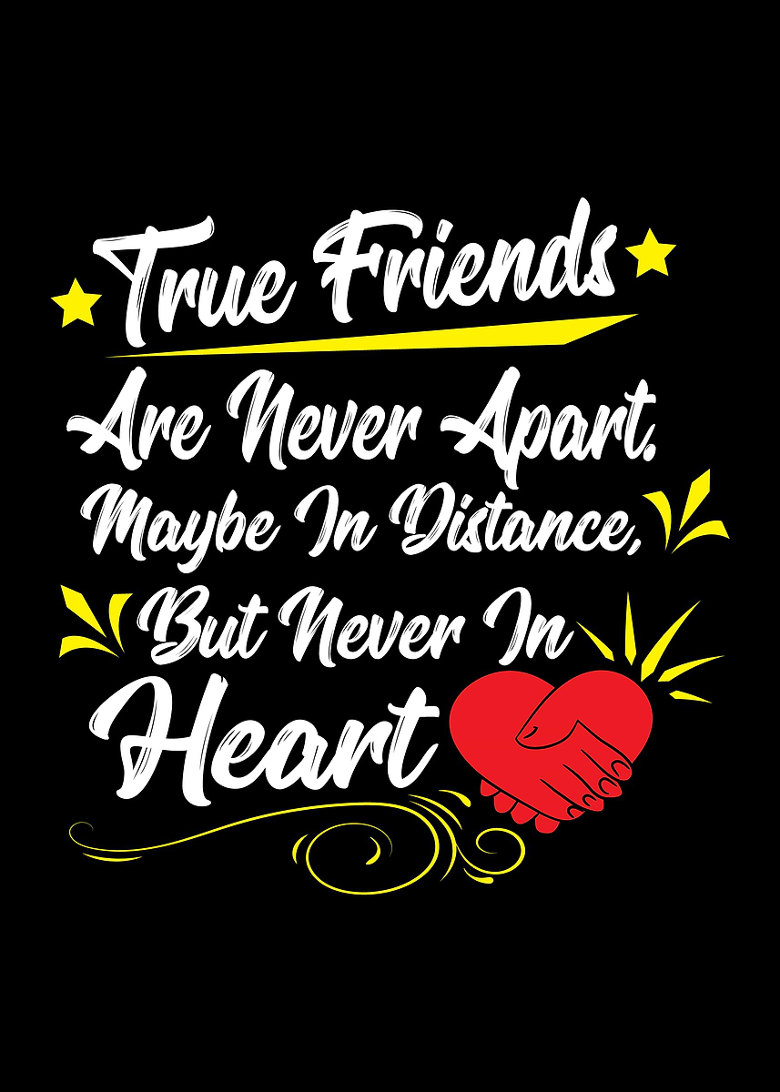 'Friend Friendship distance' Poster, picture, metal print, paint by ...