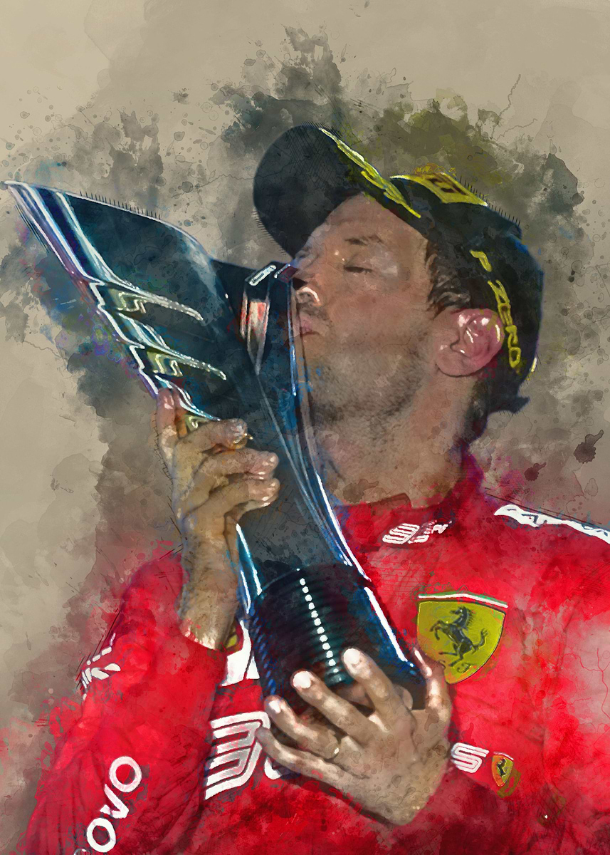 'Sebastian Vettel' Poster, picture, metal print, paint by PADA GROUP ...