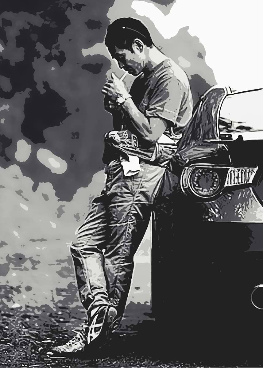 keiichi tsuchiya' Poster, picture, metal print, paint by Thogi Gio