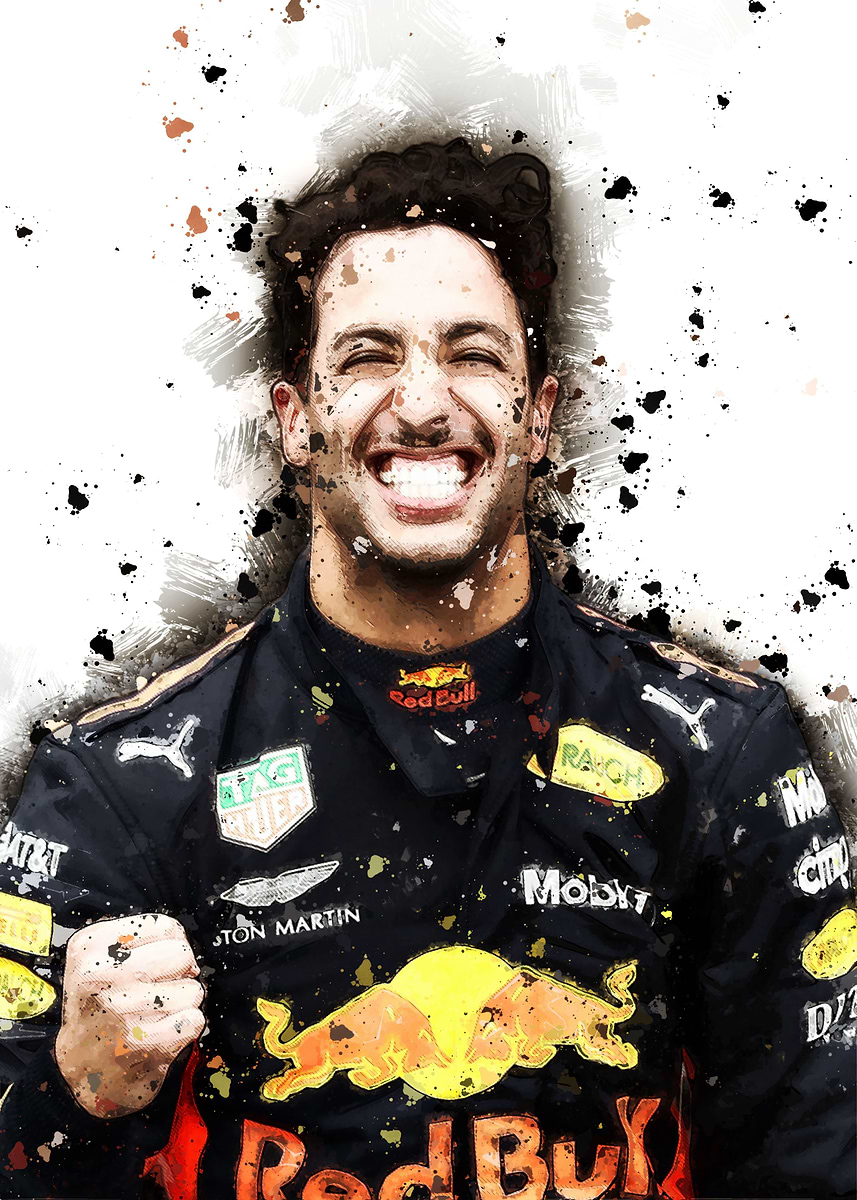 'Daniel Ricciardo' Poster, picture, metal print, paint by PADA GROUP ...