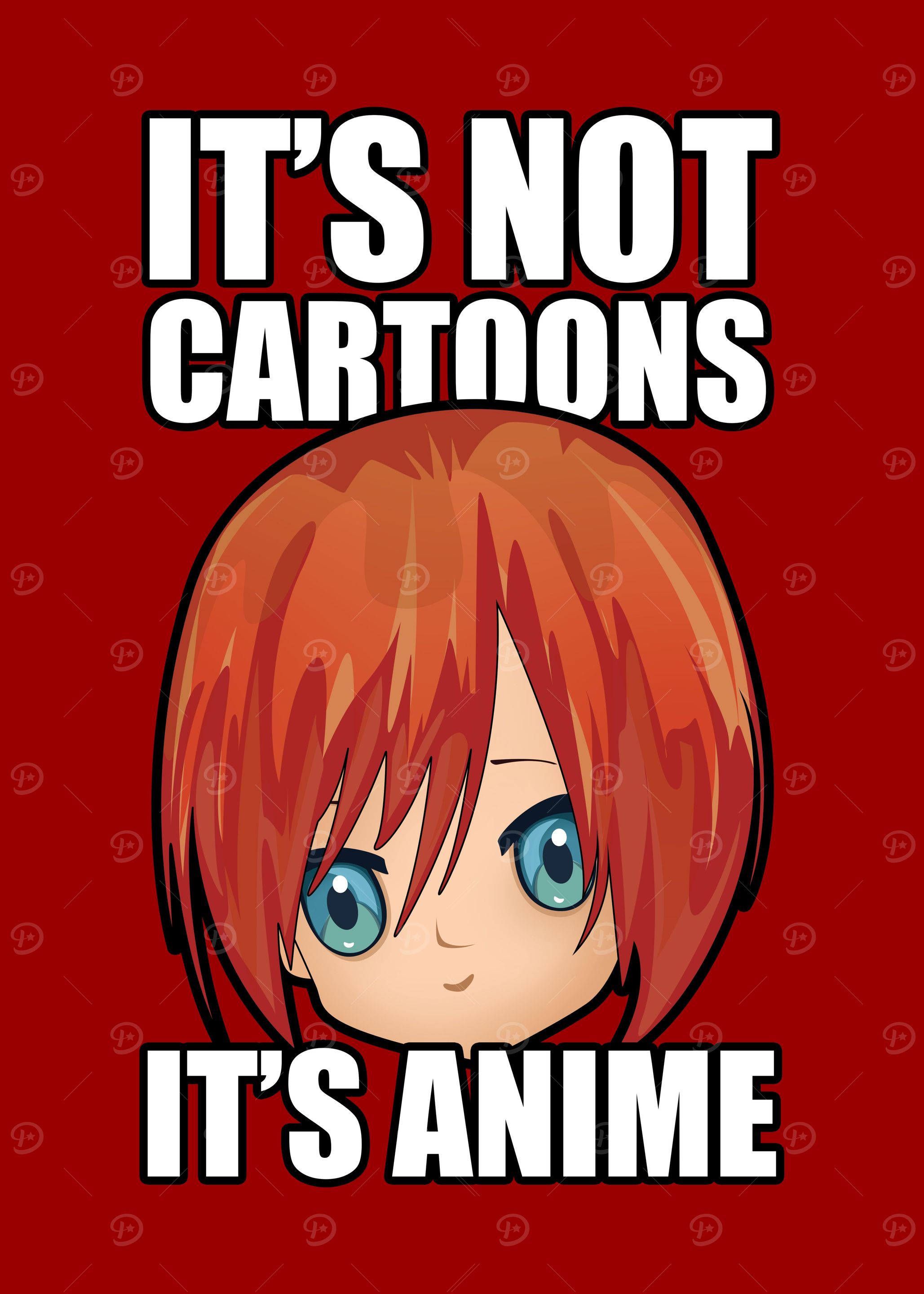 'Not Cartoons Its Anime' Poster, picture, metal print, paint by ShirTom ...