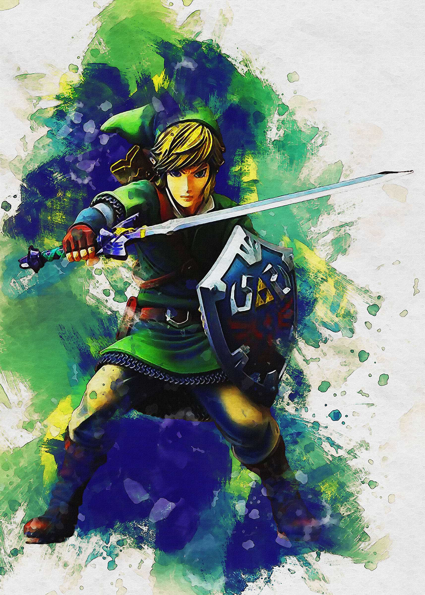 The Legend of Zelda Link' Poster, picture, metal print, paint by