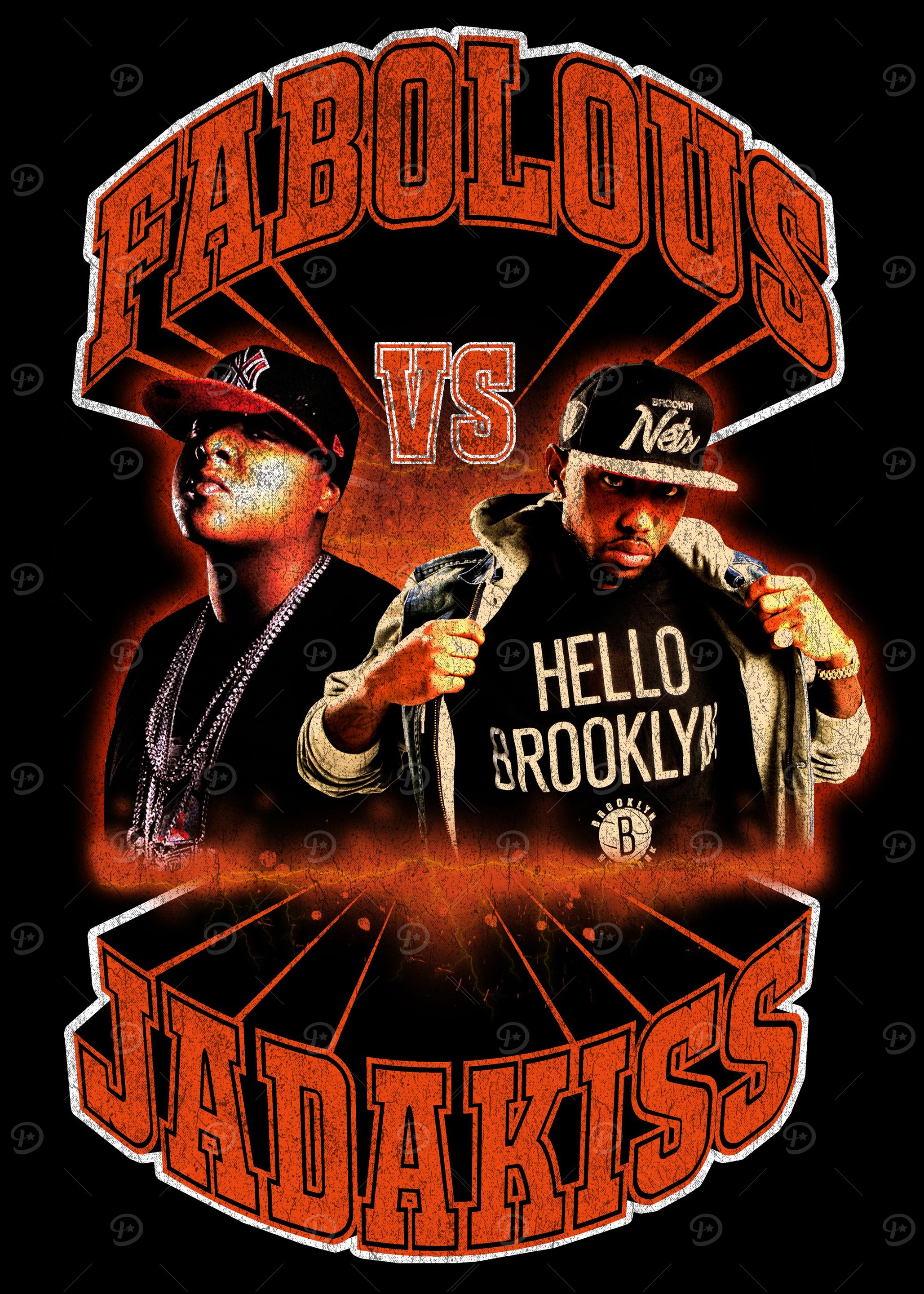 fabolous vs jadakiss' Poster, picture, metal print, paint by Nanu