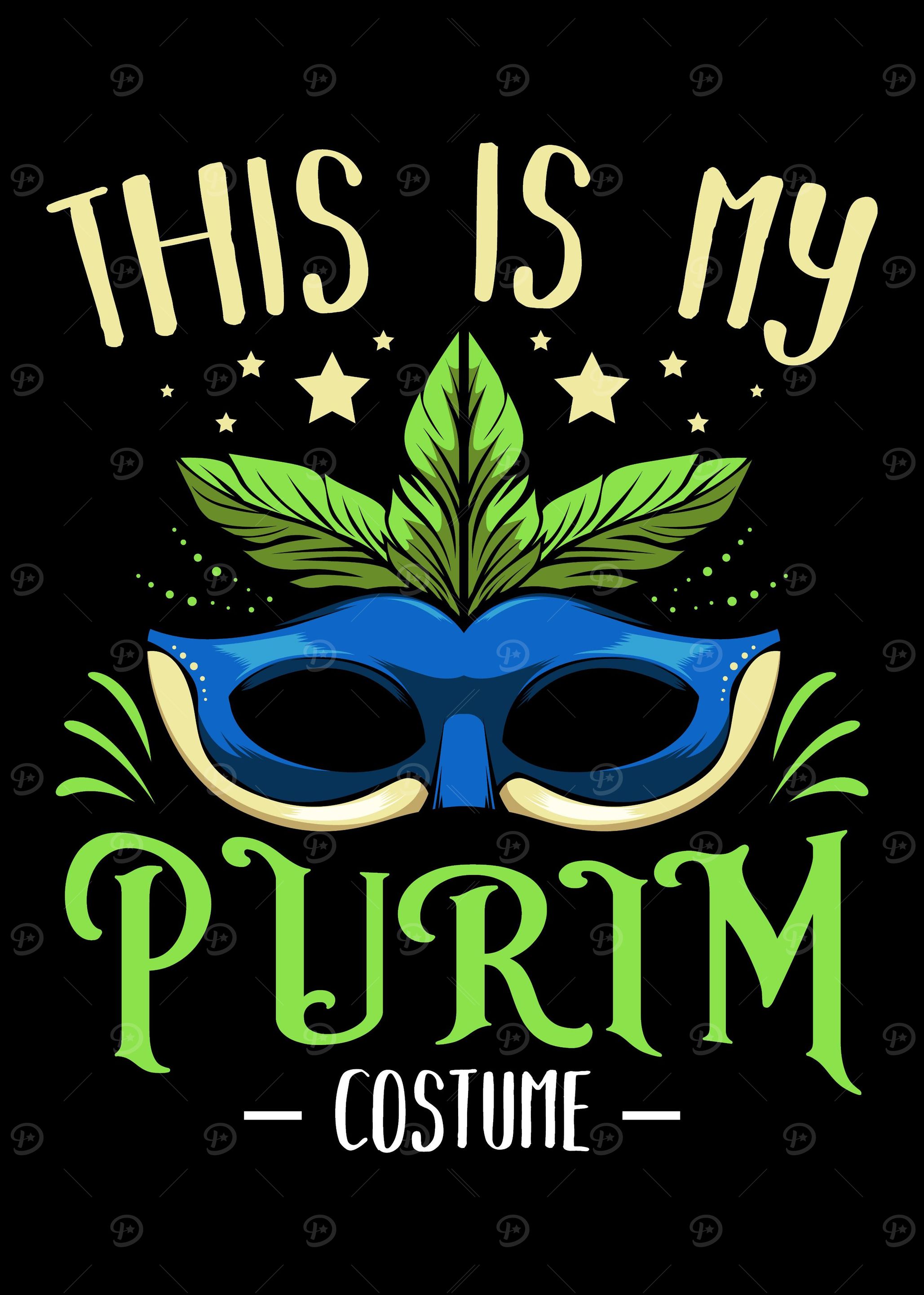'This Is My Purim Costume ' Poster, picture, metal print, paint by ...