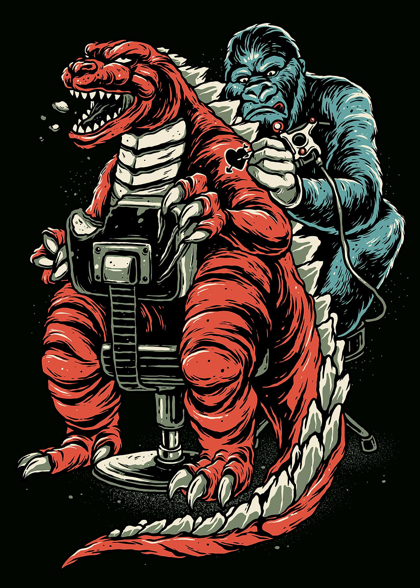 'Ink Monster' Poster, picture, metal print, paint by BRIAN BISCOW BRIAN ...