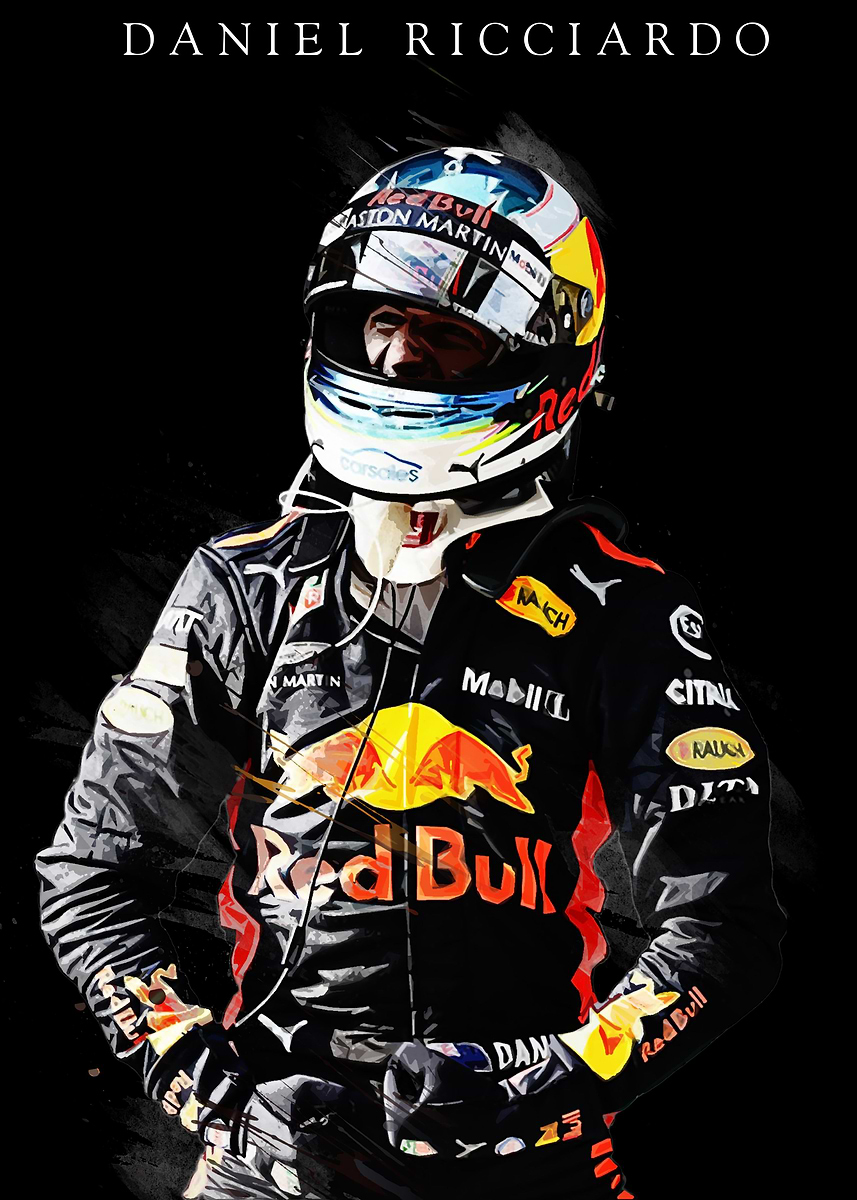 'Daniel Ricciardo' Poster, picture, metal print, paint by PADA GROUP ...
