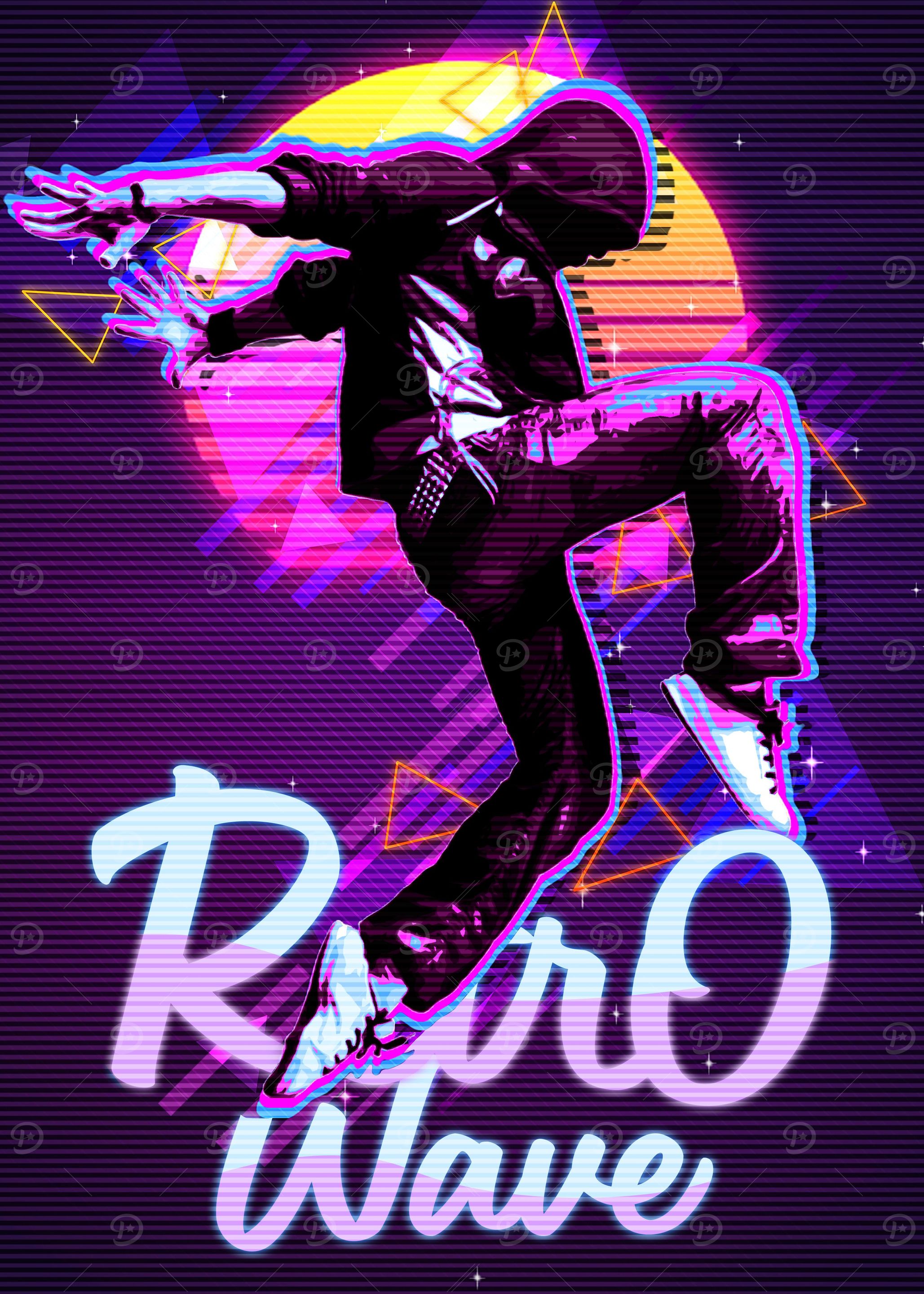 'RetroWave 2' Poster, picture, metal print, paint by artisticdesign ...