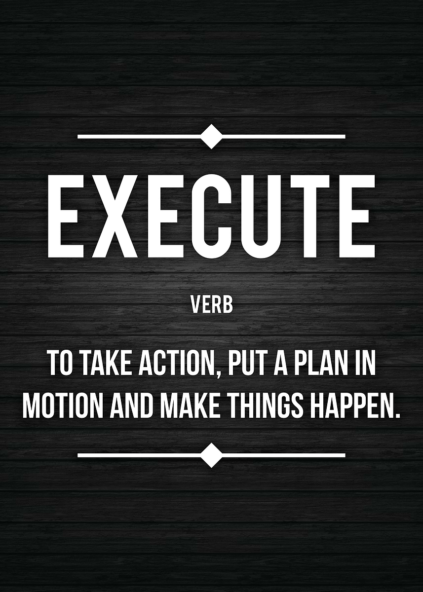 'EXECUTE' Poster, picture, metal print, paint by Susumu | Displate