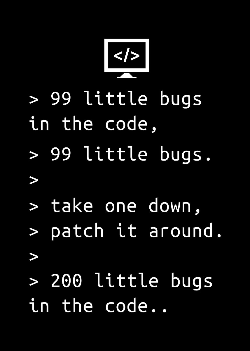 'Debugging Code Programming' Poster, picture, metal print, paint by ...