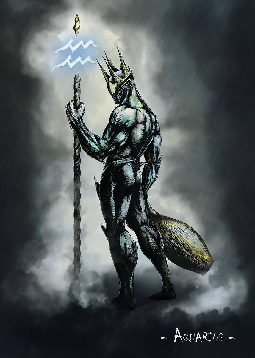 Dark Aquarius' Poster, picture, metal print, paint by Insaniel