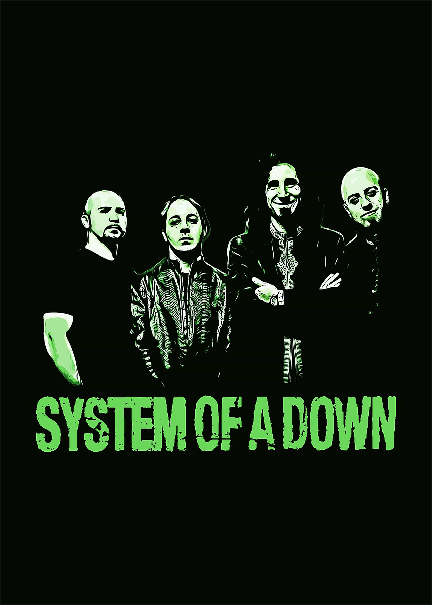 System of a Down' Poster, picture, metal print, paint by supergaff