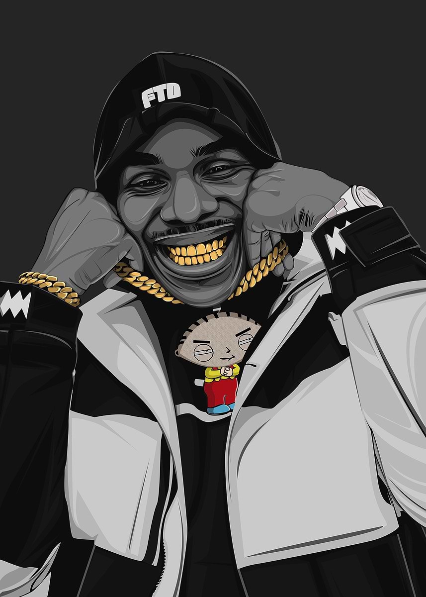 'DaBaby' Poster, picture, metal print, paint by Mark Andrew Sabas