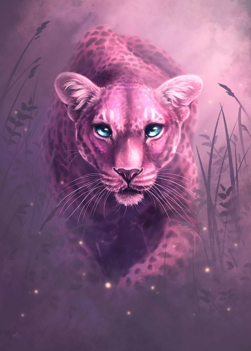 Pink Panther' Poster, picture, metal print, paint by Lucy