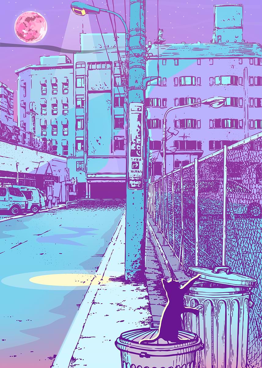 Displate ディスプレイット黒化け猫　メタルポースター Displate ディスプレイット黒化け猫 メタルポースター Black Cat