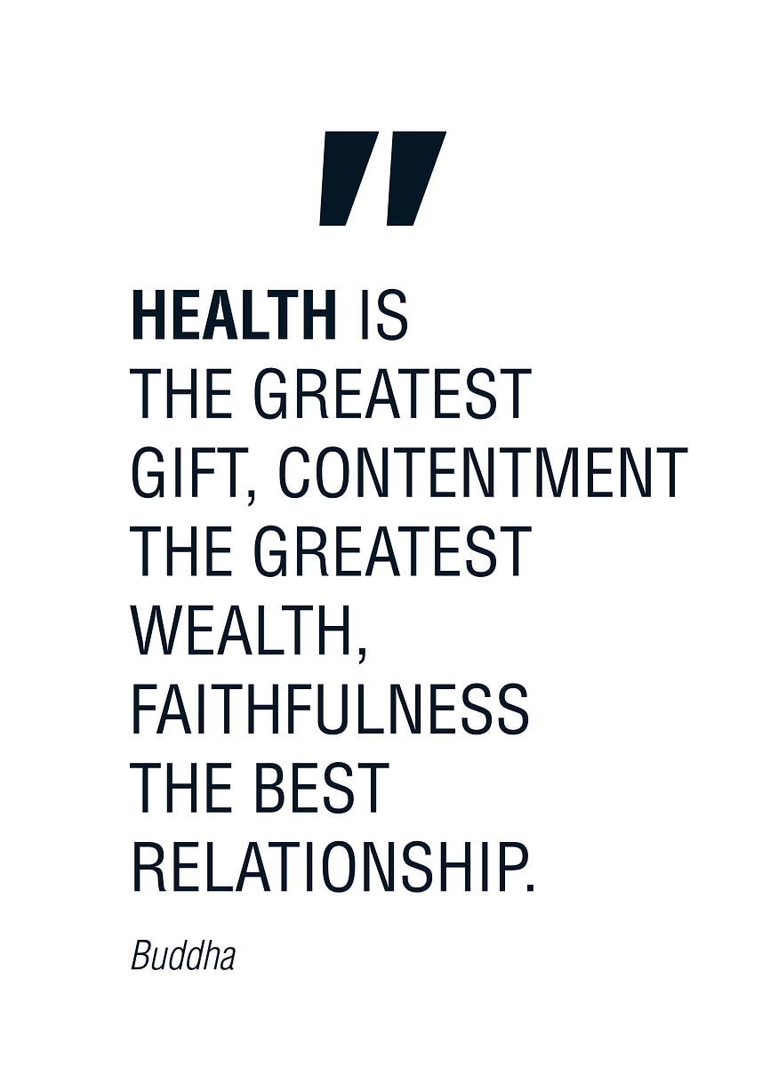 Health Rosting Text 'Text Art Health Minimalist' Poster, picture, metal print, paint by ...