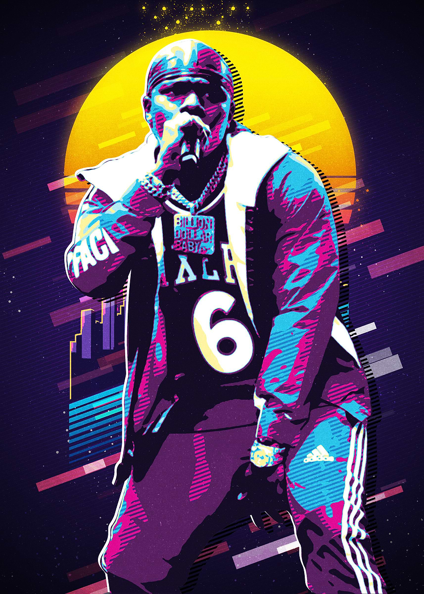 Dababy Poster, picture, metal print, paint by San Illustrator