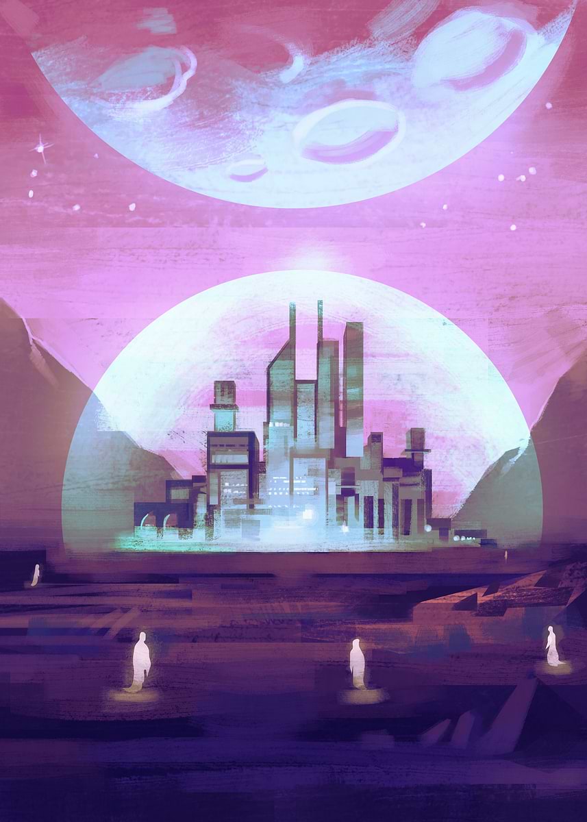 'Shield City' Poster, picture, metal print, paint by Elias Neophytou ...