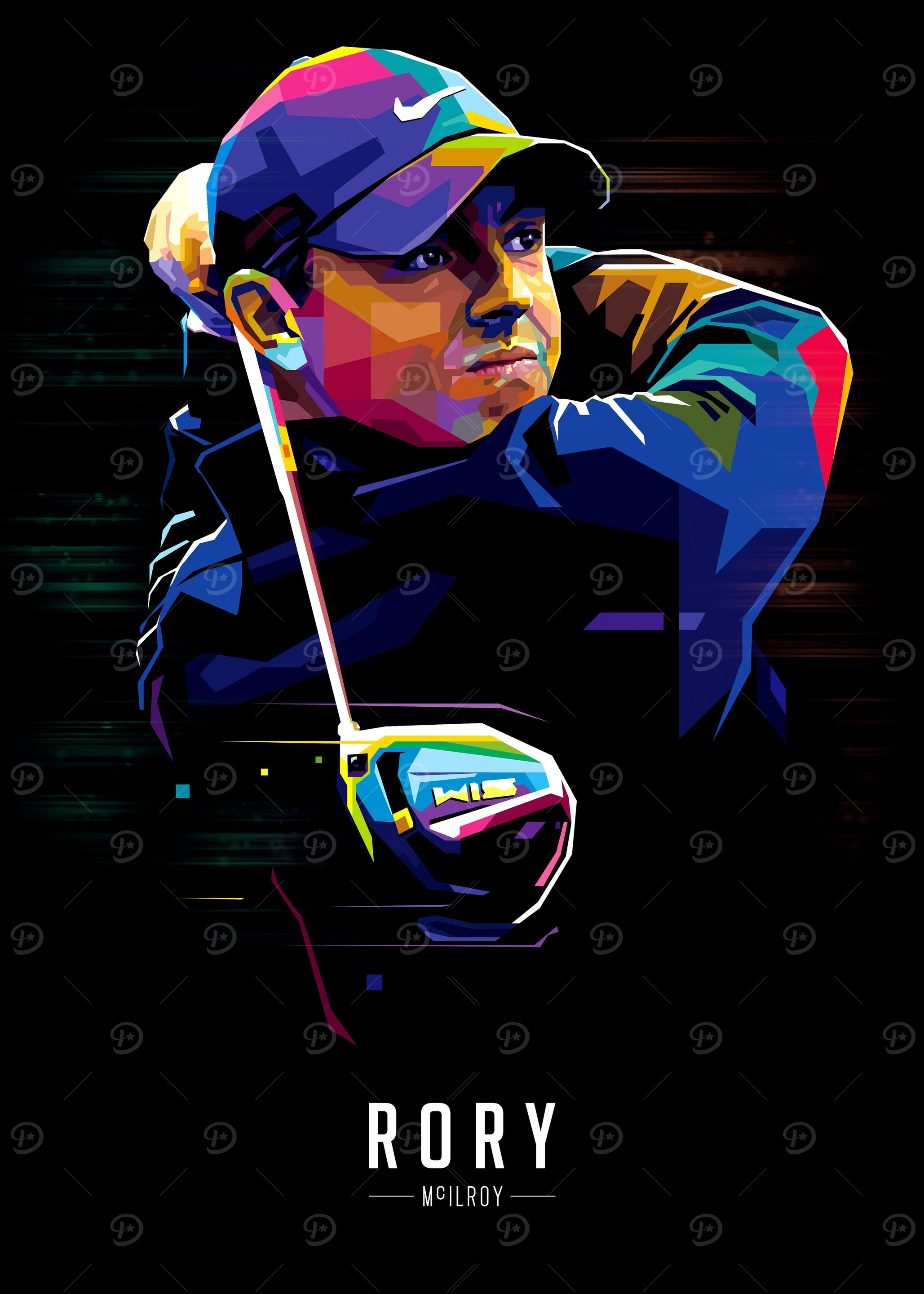 Pop Rory Ident 'Rory McIlroy Pop Art' Poster, picture, metal print, paint by Micho ...