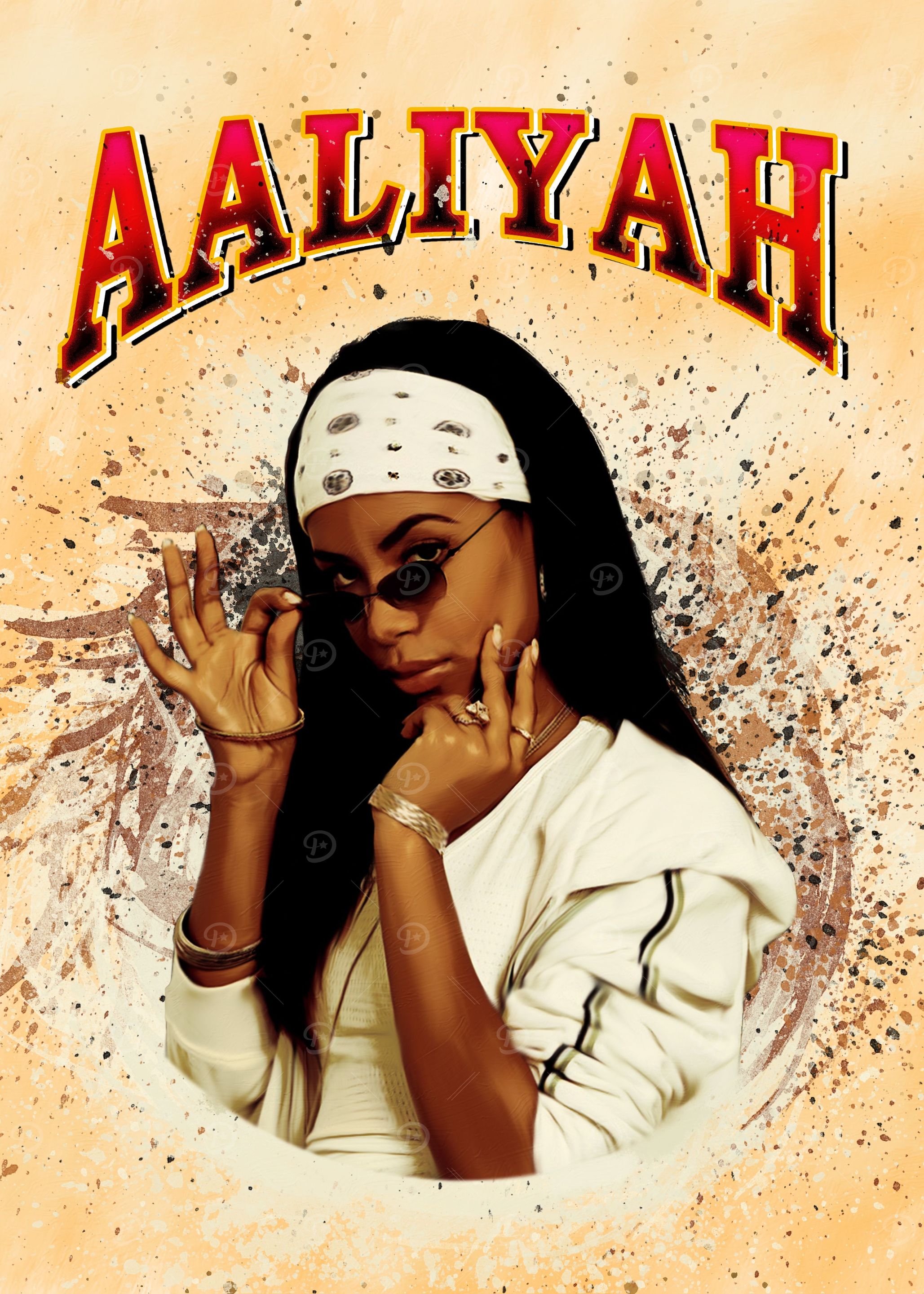 Aaliyah' Poster, picture, metal print, paint by Ademba Boy | Displate