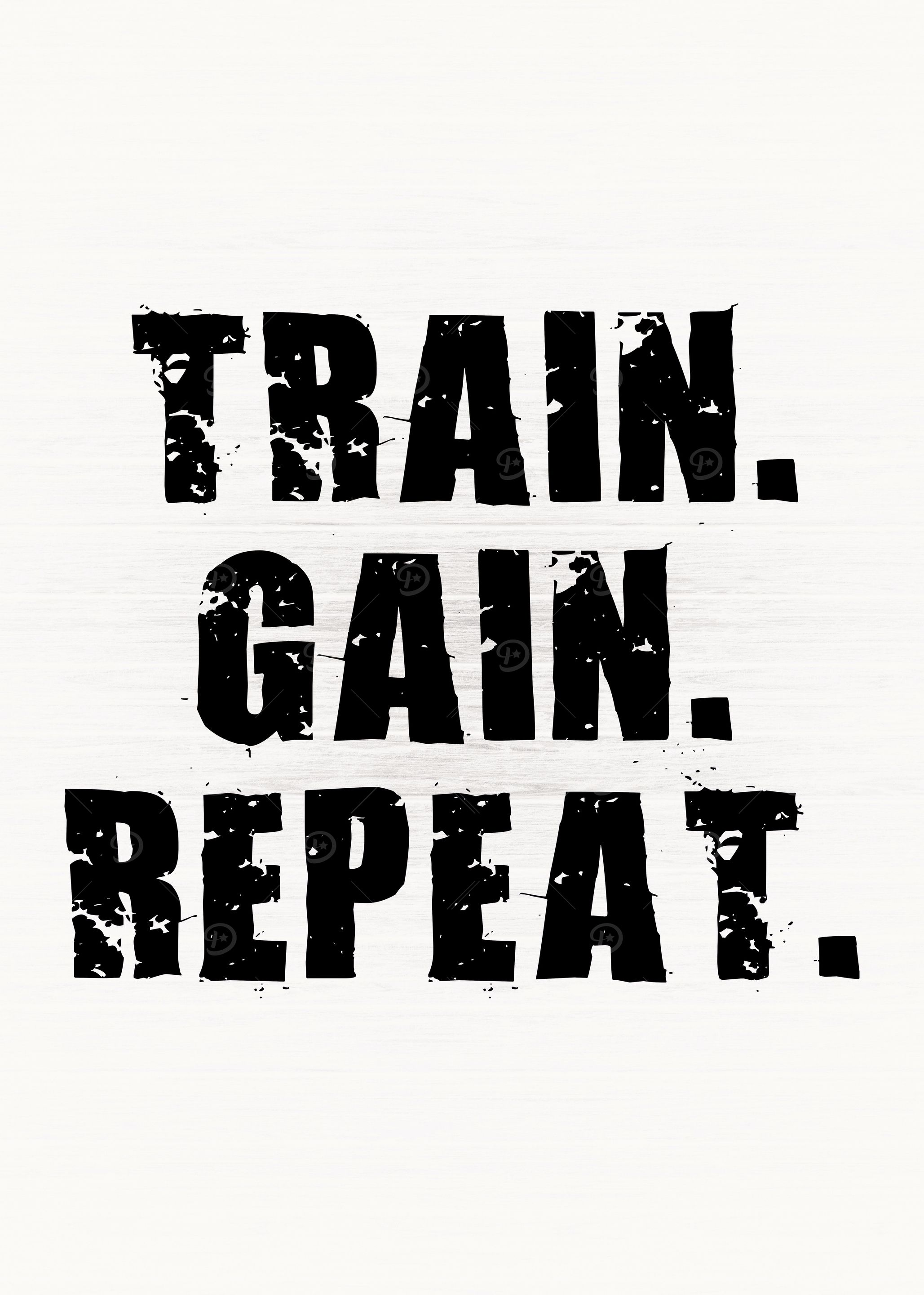 'Train Gain Repeat' Poster, picture, metal print, paint by Susumu ...