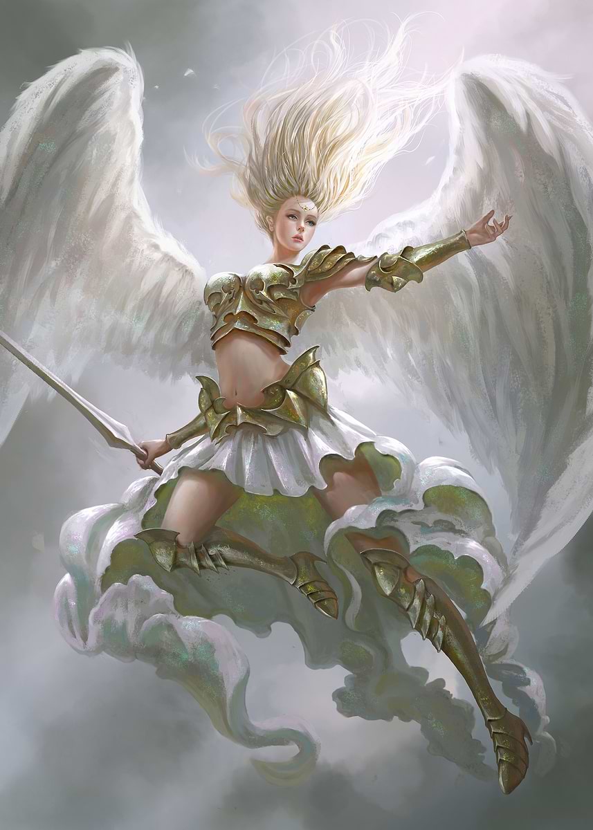 The Angel' Poster, picture, metal print, paint by Panjoool | Displate
