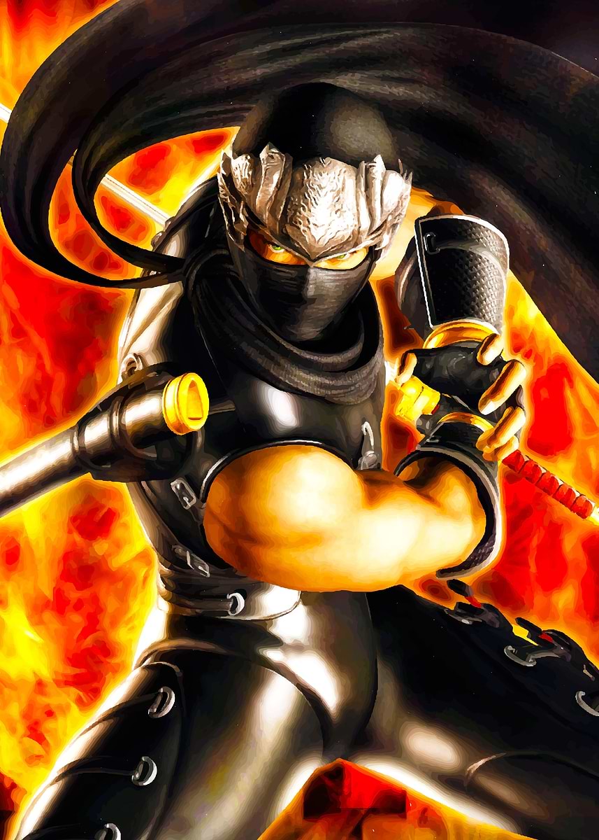 Ninja Gaiden' Poster, picture, metal print, paint by Guest Art