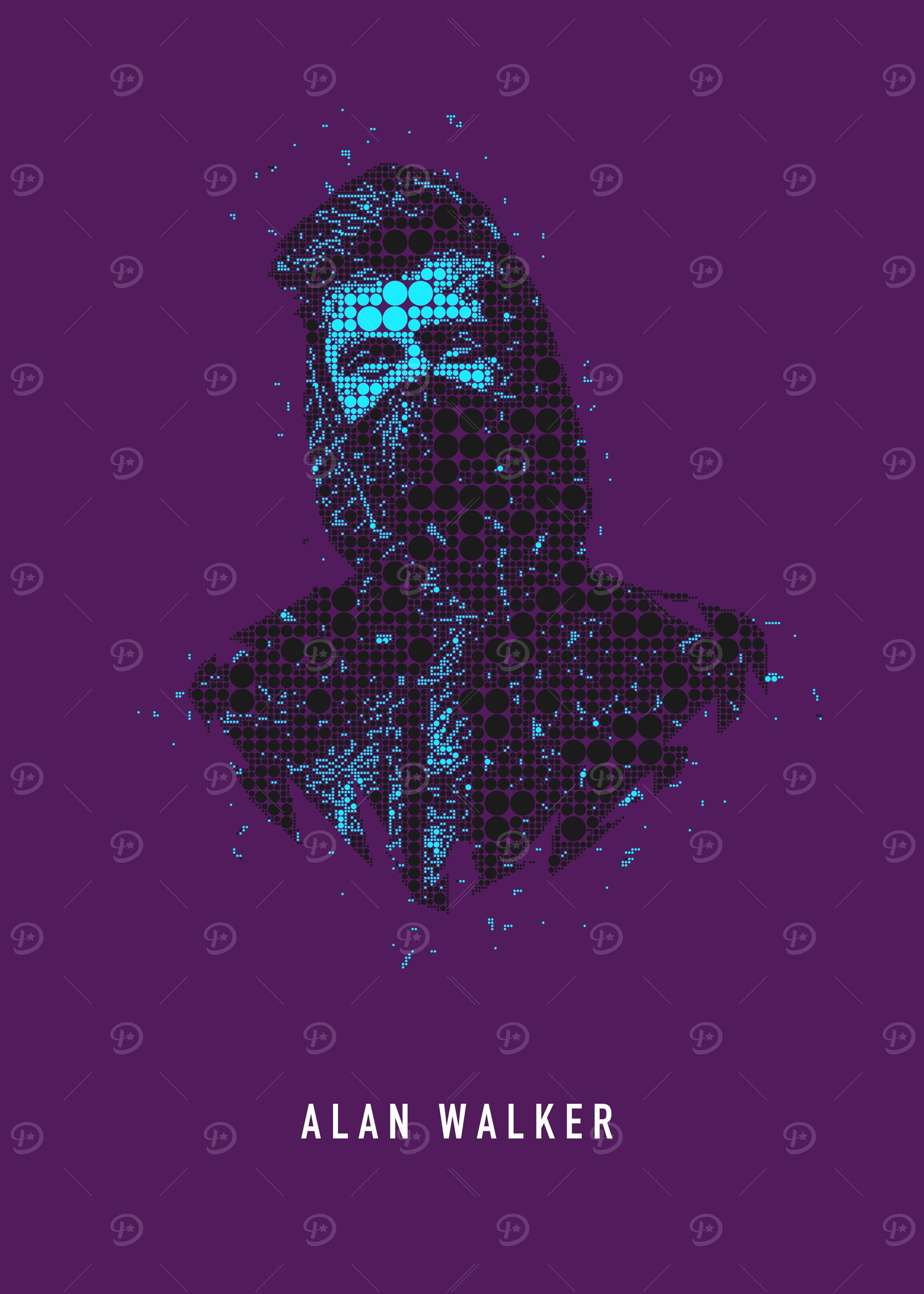 alan walker' Poster, picture, metal print, paint by Bestselling